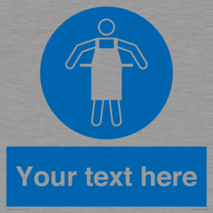 Custom Protective Apron Required Sign